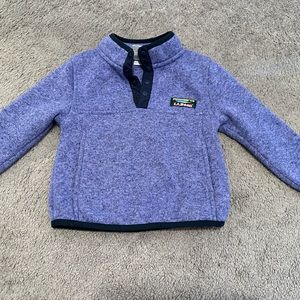 Like new LL Bean pull over sweater, fleece toddler girls, size 2T purple